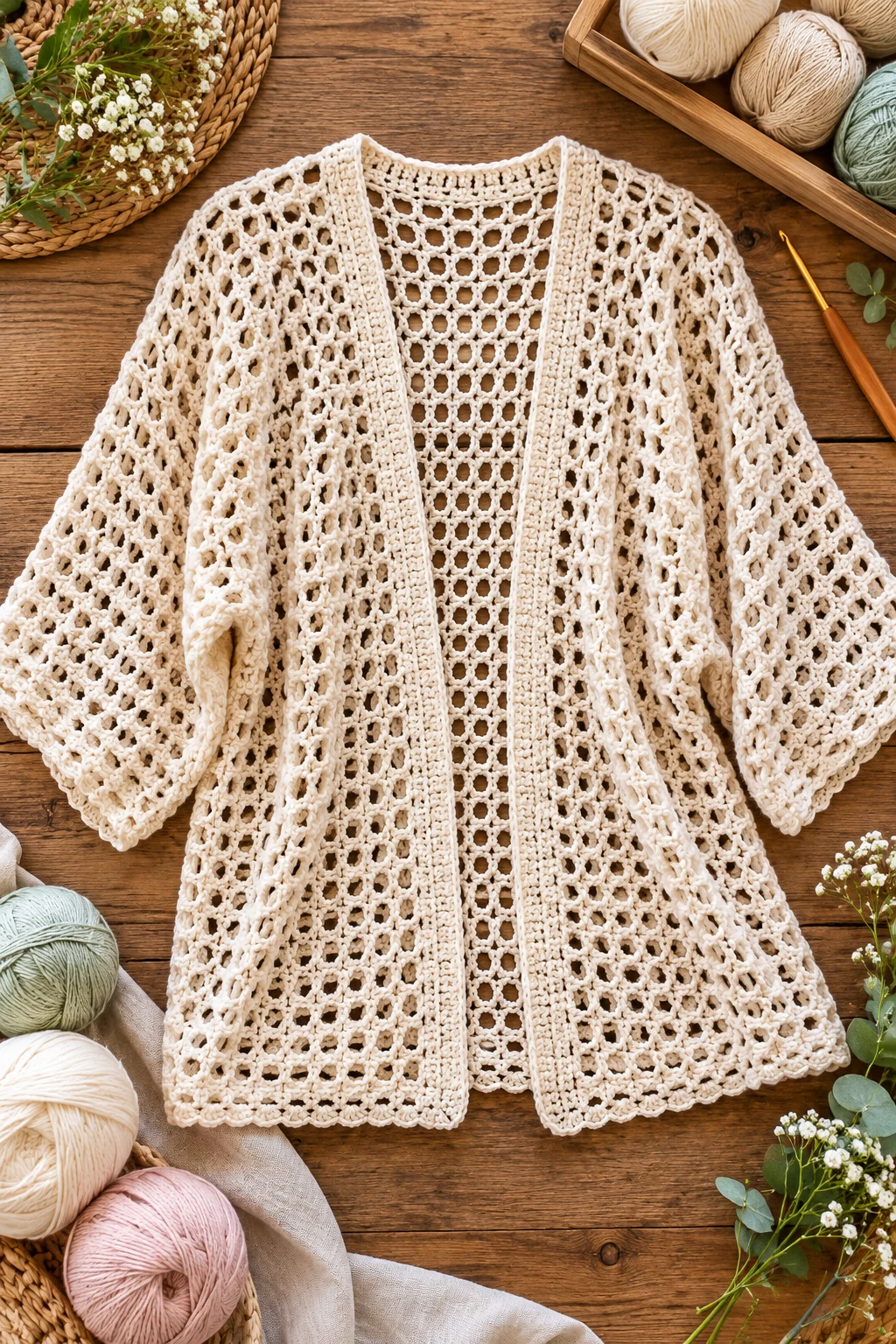 Lightweight Summer Mesh Cardigan — crochet cardigan pattern free style outfit