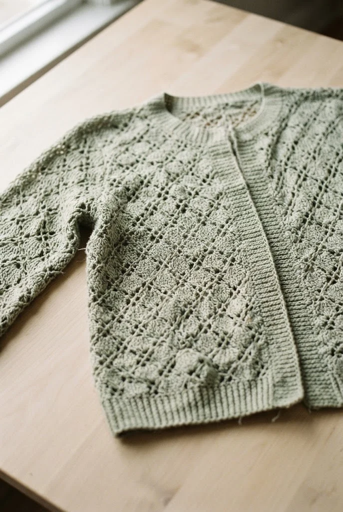 Lacy Diamond Stitch Spring Cardigan — crochet cardigan pattern free style outfit