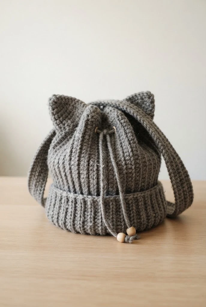 Urban Streetwear Cat Ear Beanie Bag — crochet cat bag pattern free style outfit