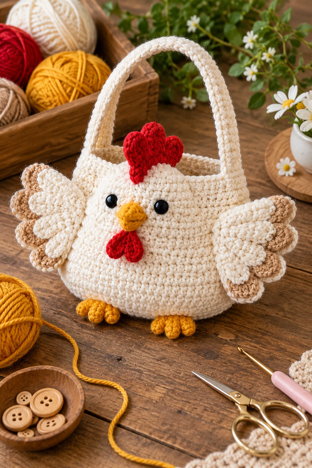 Crochet Chicken Bag With Wings — crochet chicken bag style outfit