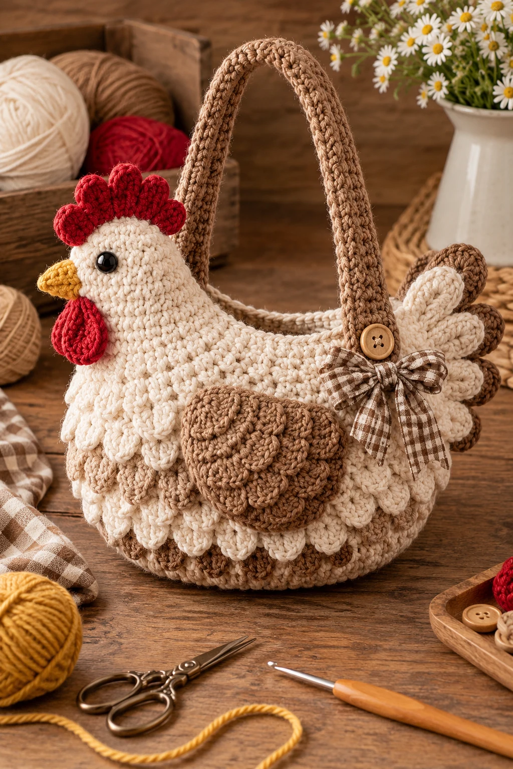 Rustic Crochet Chicken Bag Pattern — crochet chicken bag style outfit
