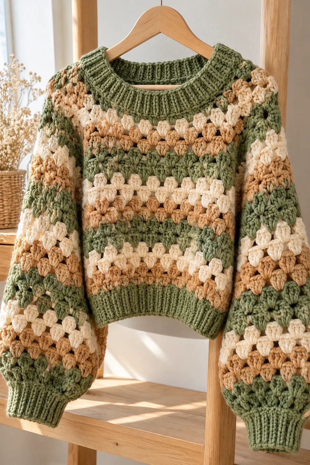 crochet chunky sweater — Outfit 11 — crochet chunky sweater style outfit