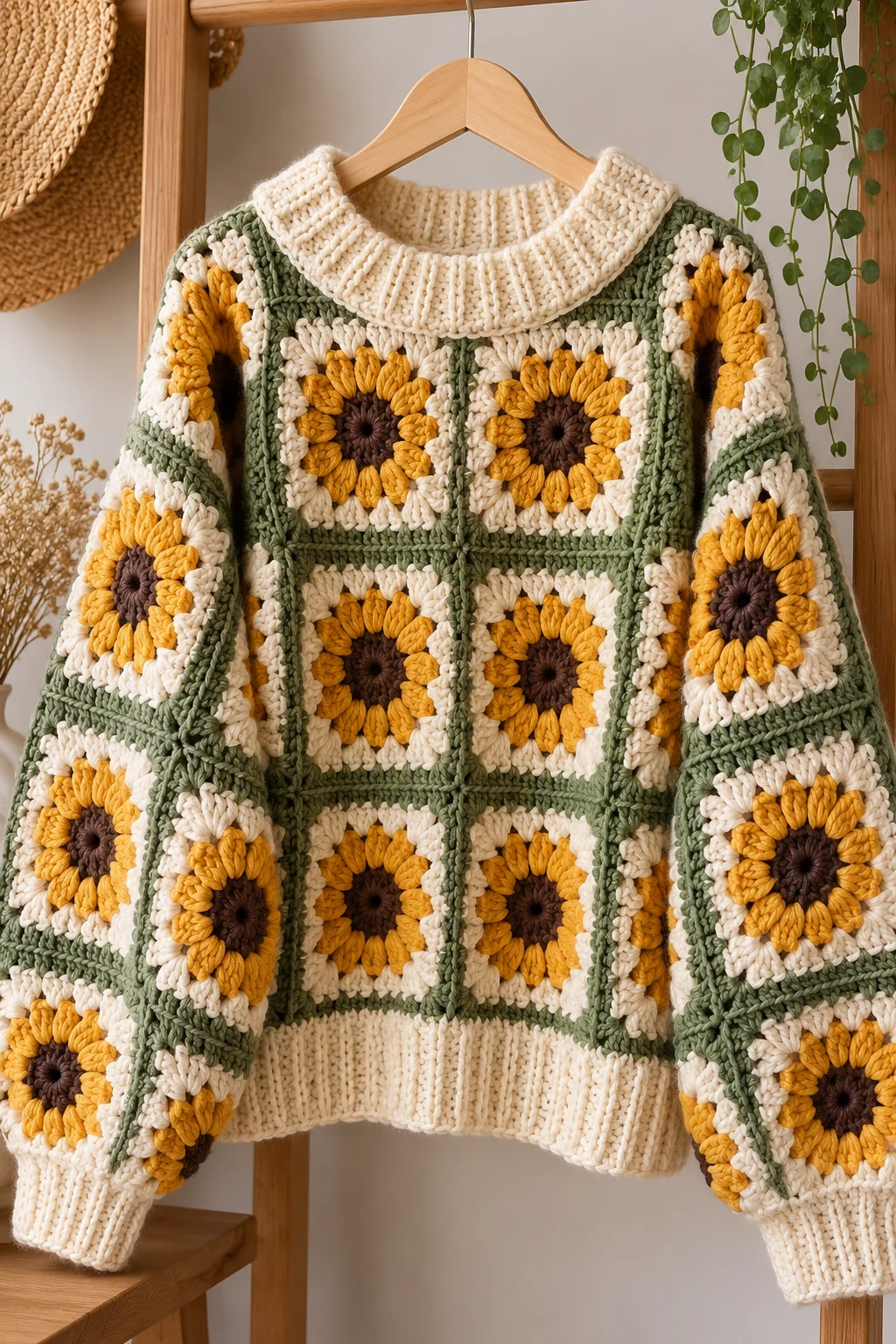 crochet chunky sweater — Outfit 12 — crochet chunky sweater style outfit