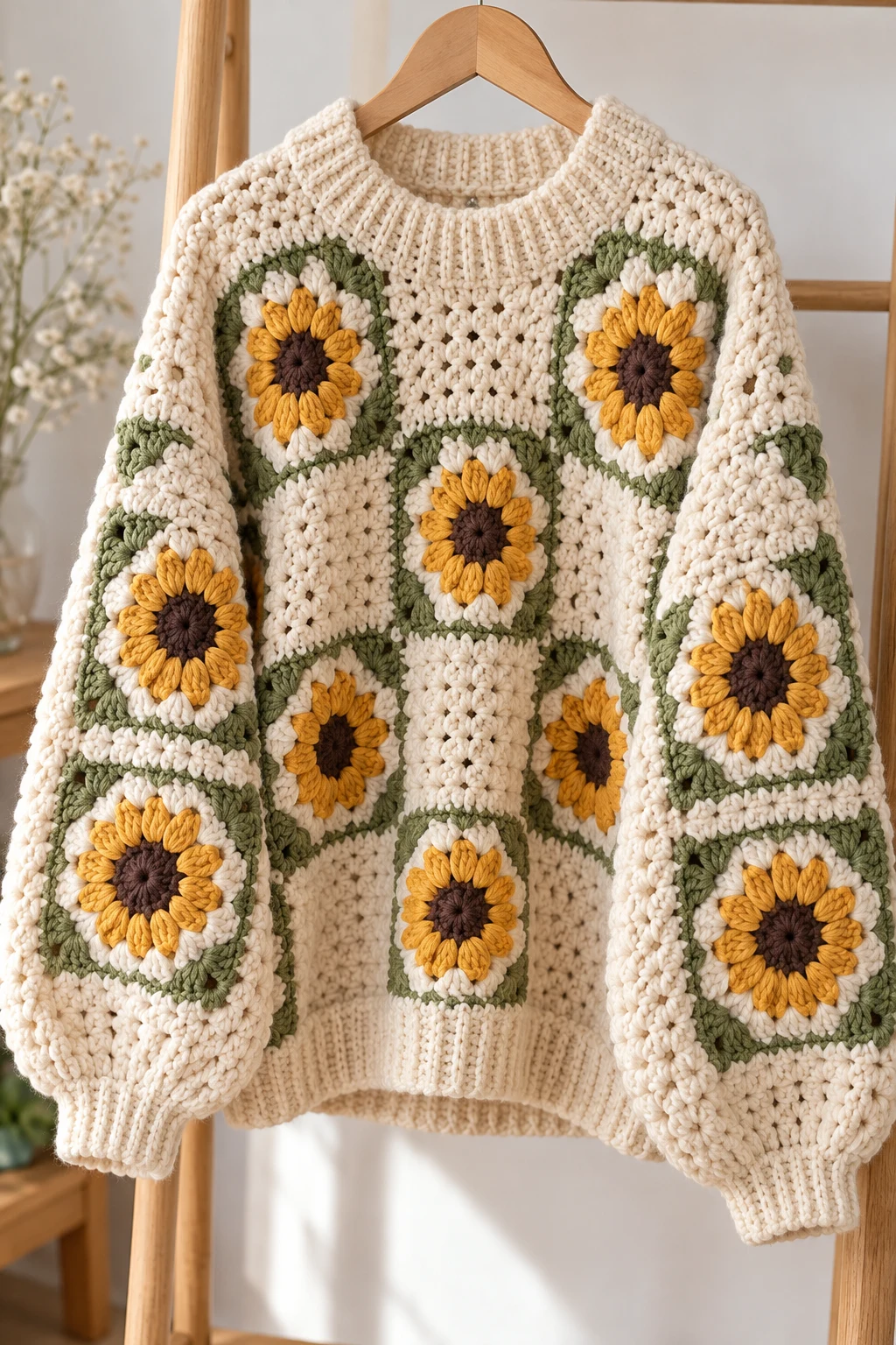 crochet chunky sweater — Outfit 13 — crochet chunky sweater style outfit