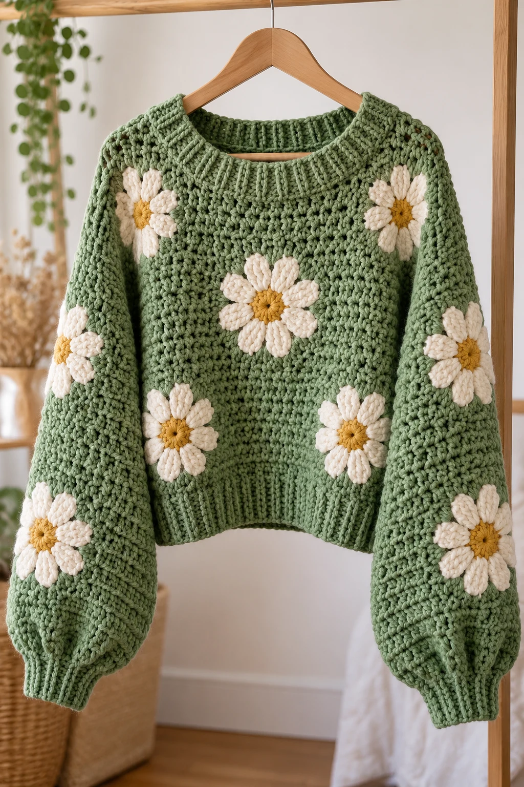 crochet chunky sweater — Outfit 6 — crochet chunky sweater style outfit