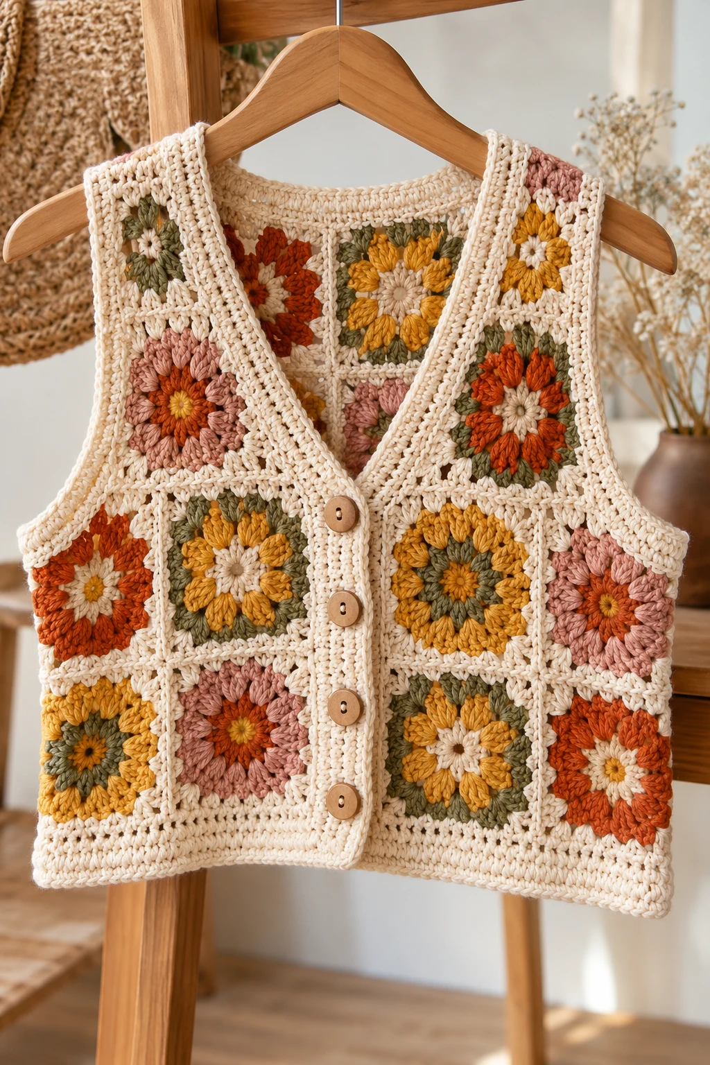 Crochet Button-Front Vest — crochet clothes fall
