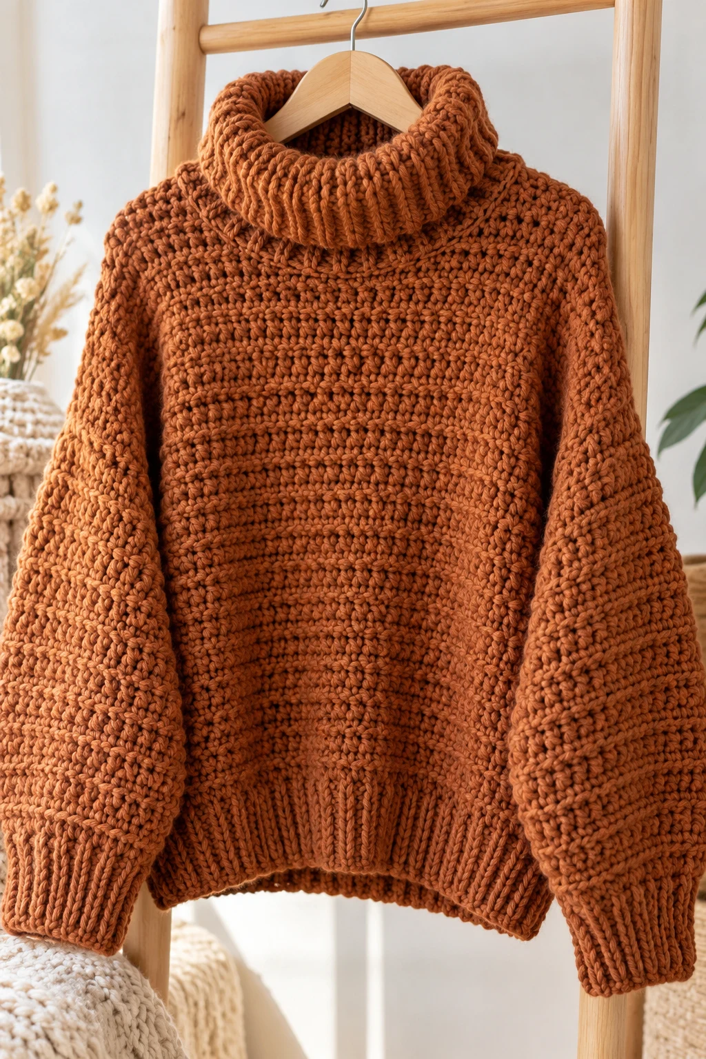 Chunky Crochet Turtleneck — crochet clothes fall