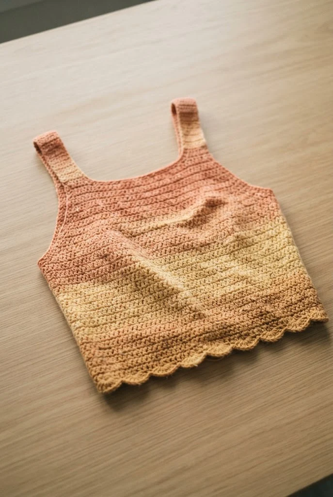 Sunset Ombre Crop Top — Crochet Clothes Patterns style outfit