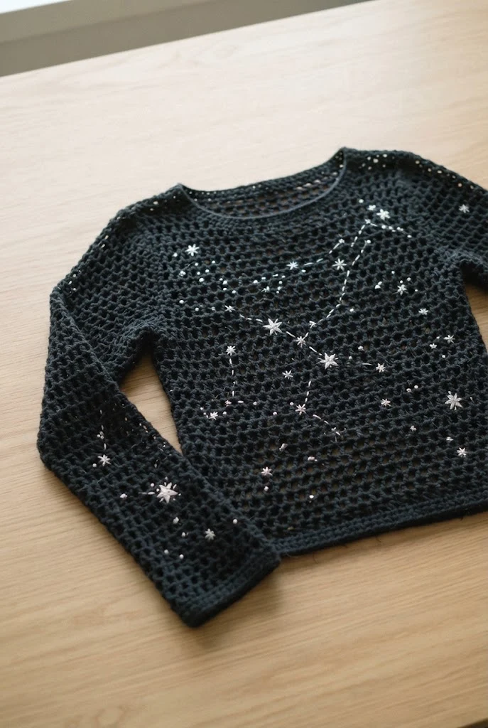 Midnight Star Constellation Top — Crochet Clothes Patterns style outfit