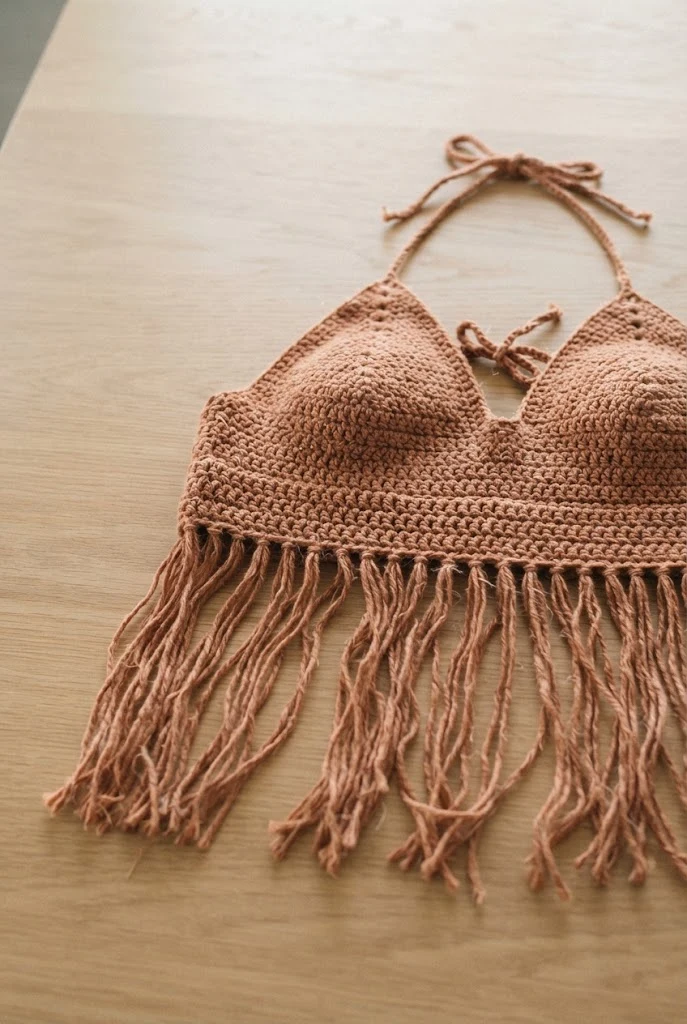 Festival Fringe Halter Top — Crochet Clothes Patterns style outfit
