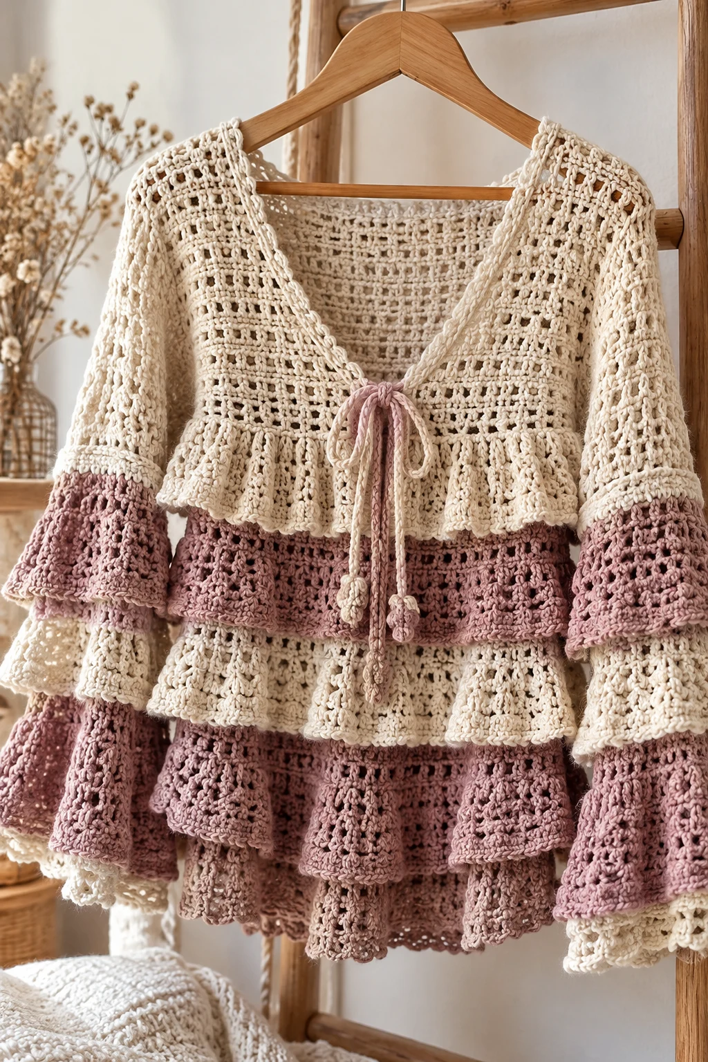 The Layered Crochet Winter Top — crochet clothes winter style outfit