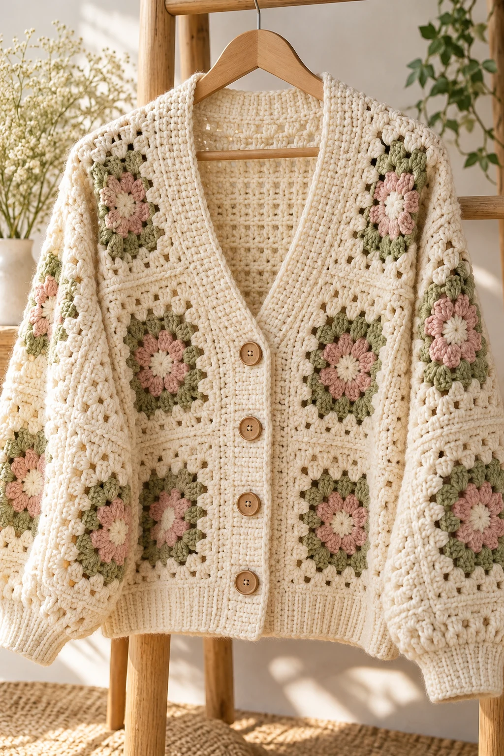 The Classic Button-Front Crochet Cardigan — crochet clothes winter style outfit