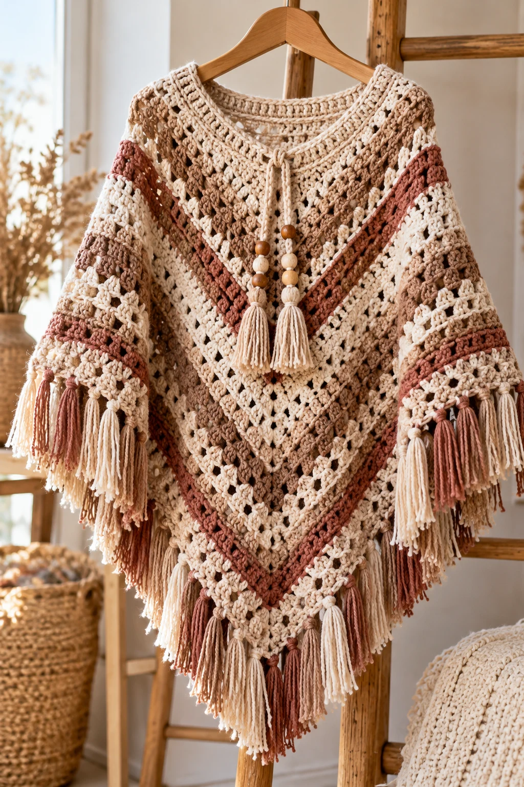 The Chic Crochet Poncho — crochet clothes winter style outfit