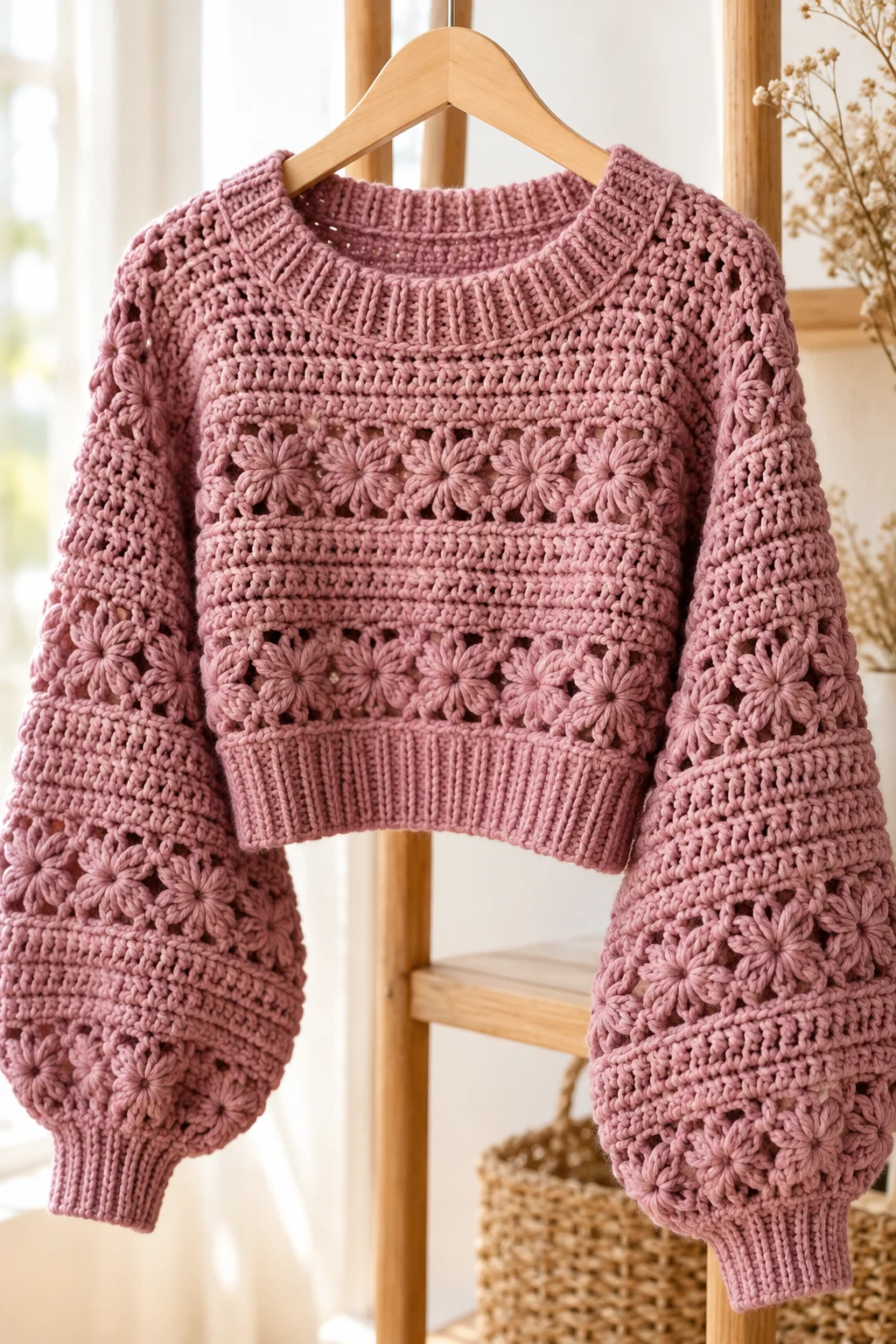 The Cropped Crochet Winter Sweater — crochet clothes winter style outfit