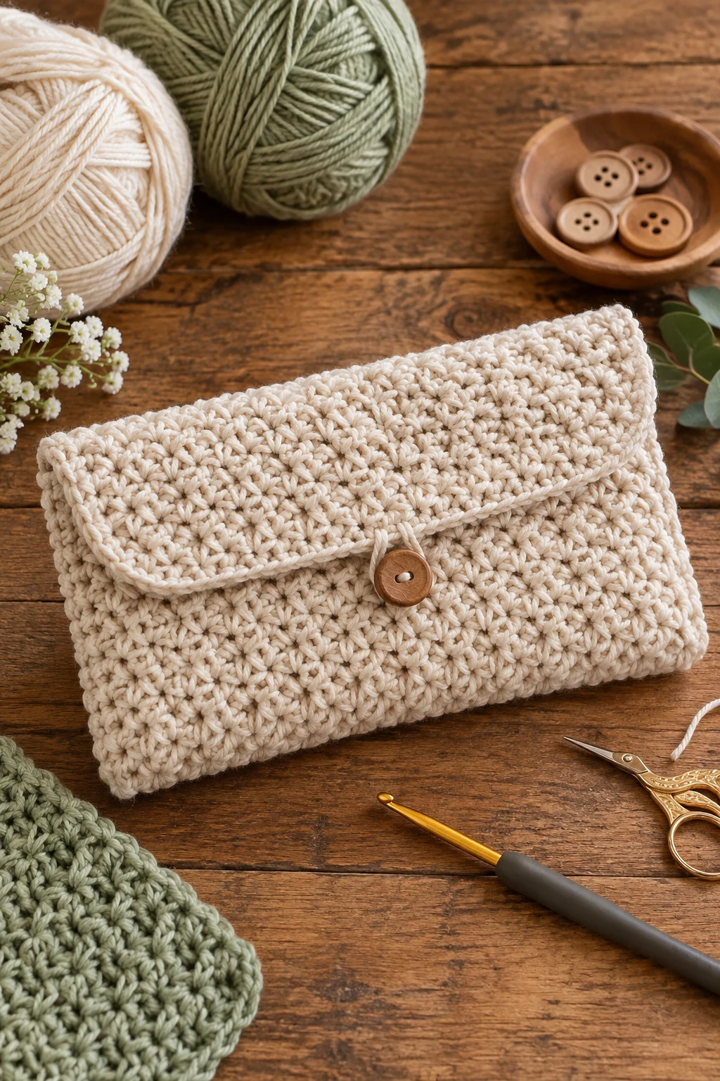 Simple Crochet Clutch Bag — crochet clutch bag free pattern style outfit