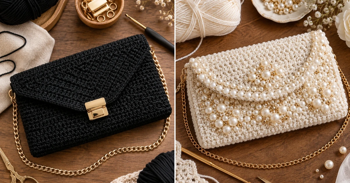 Crochet clutch bag free pattern: 7 Best DIY Ideas for crochet clutch bag free pattern