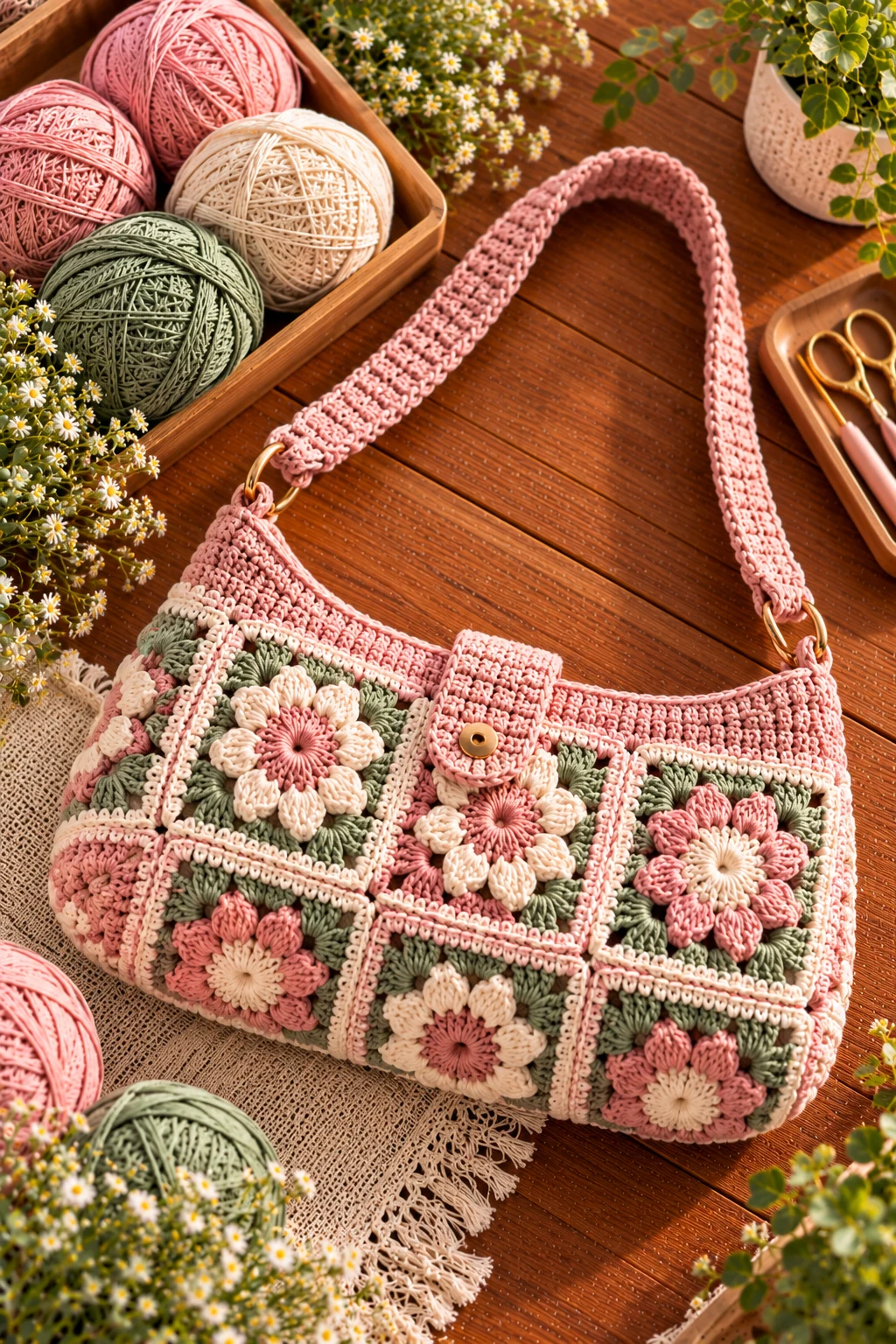 Mini Crochet College Shoulder Bag — crochet college bag style outfit