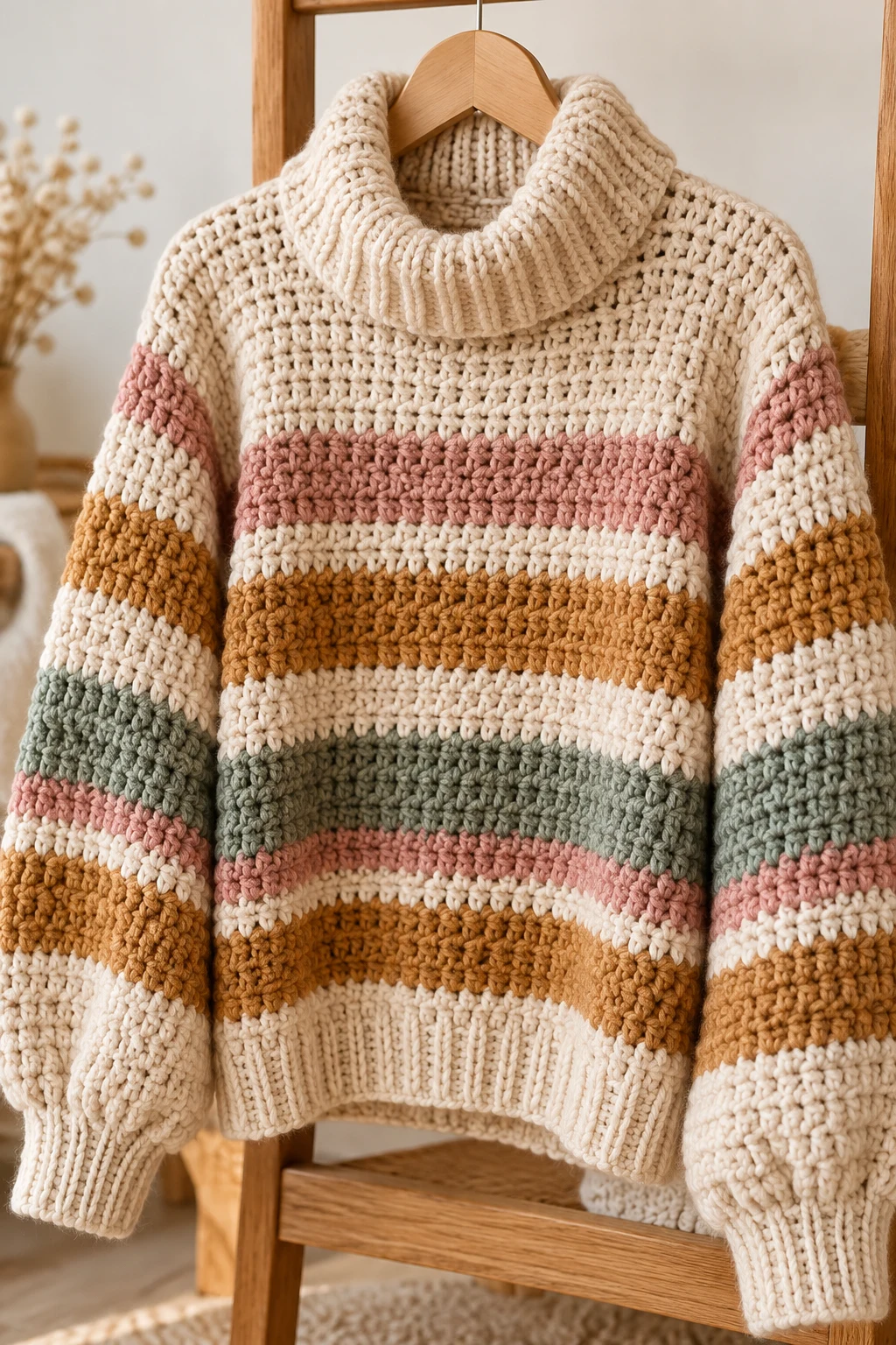 The Cozy Turtleneck Sweater — crochet comfy sweater style outfit