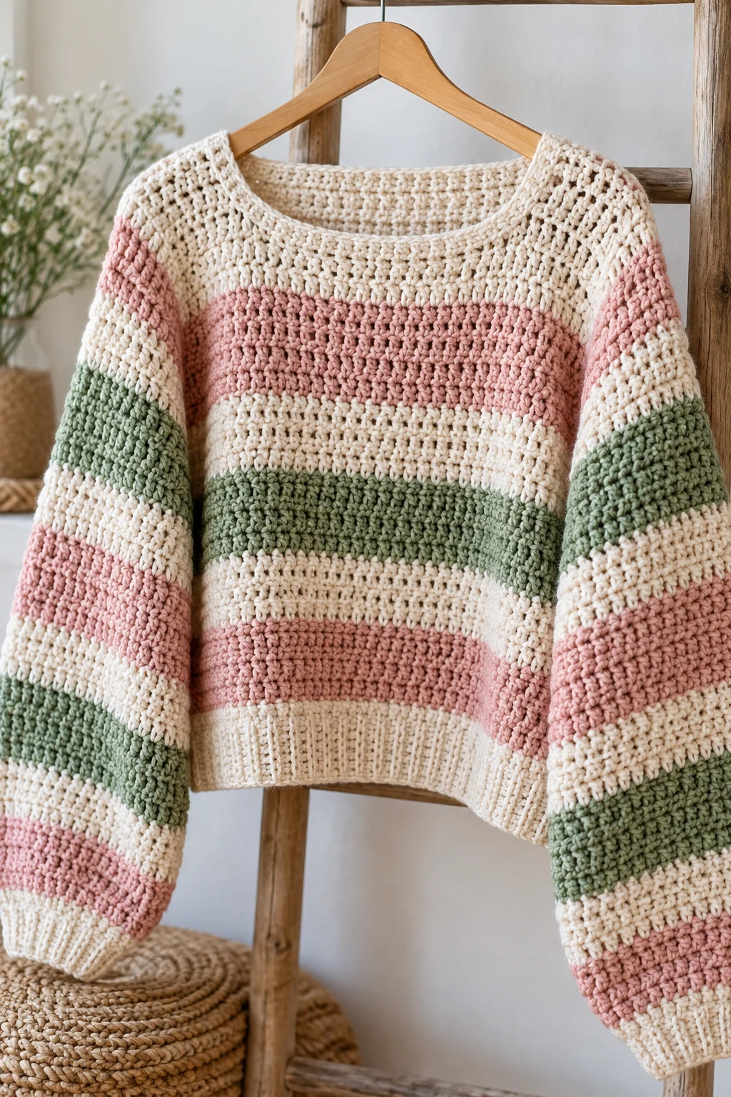 The Easy Rectangle Sweater — crochet comfy sweater style outfit