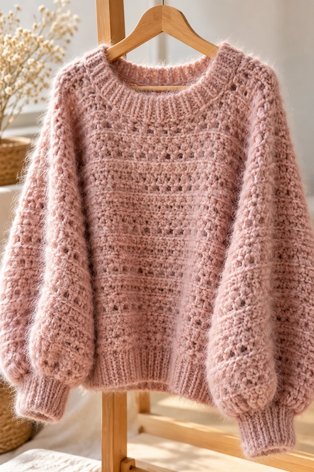 The Dreamy Fuzzy Crochet Sweater — crochet comfy sweater style outfit