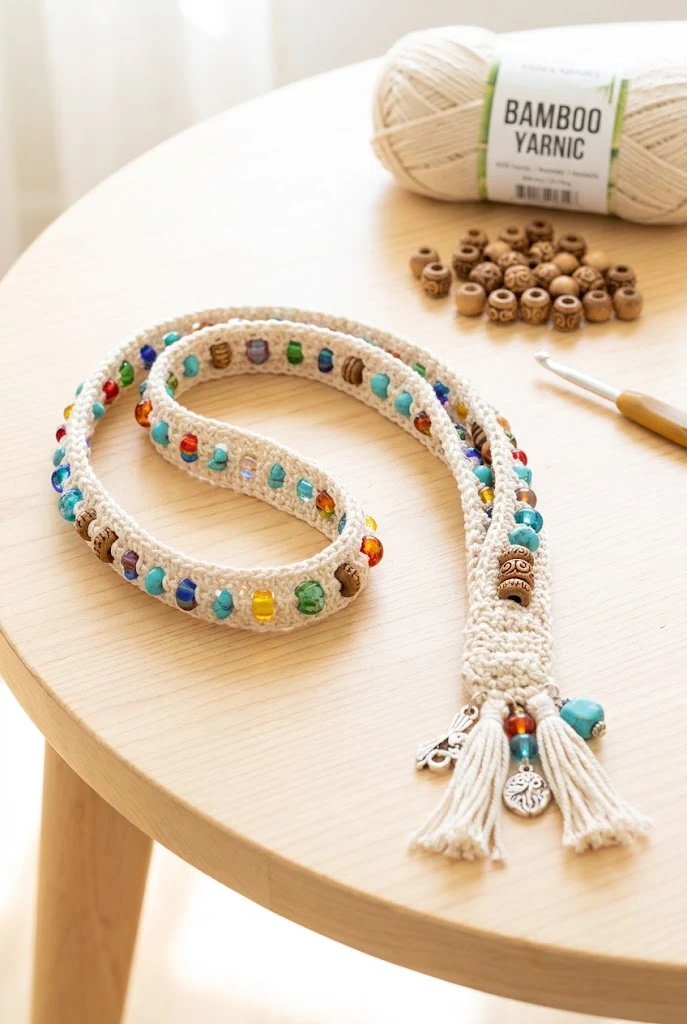 Beaded Boho Crochet Cordon — crochet cord style outfit