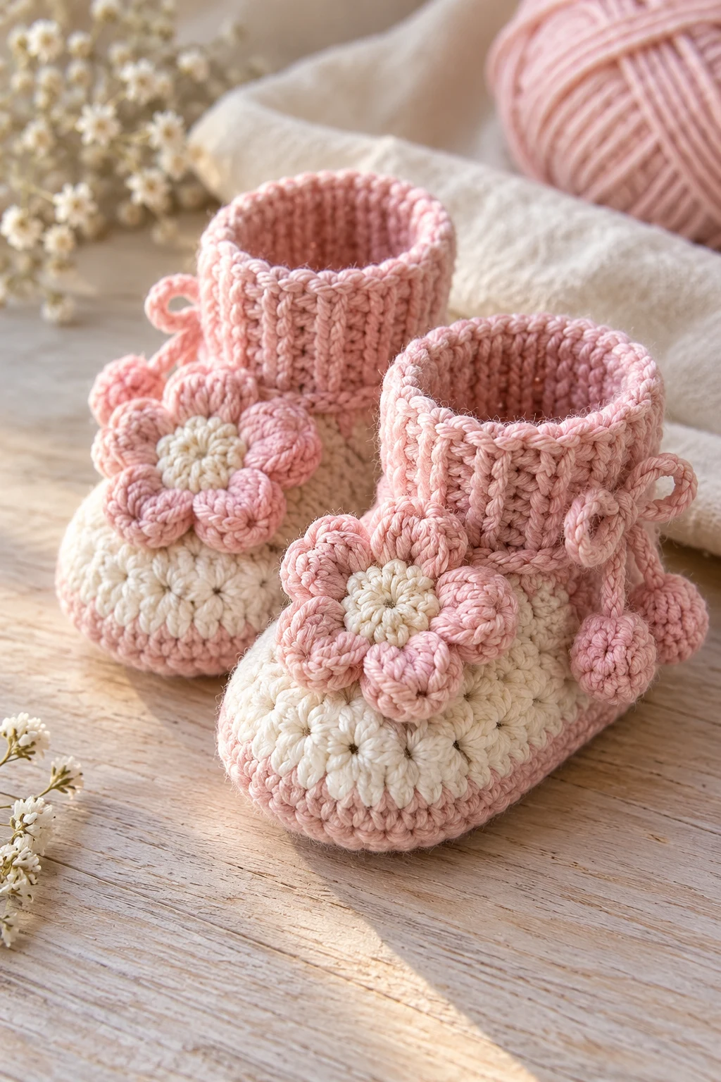 Soft Crochet Baby Booties — Crochet DIY Tutorial style outfit