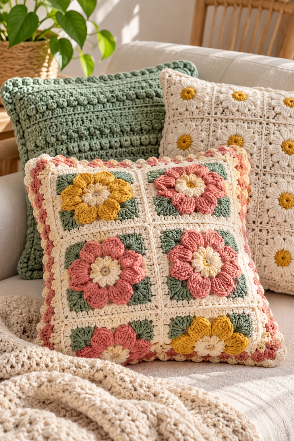 Handmade Crochet Pillow Covers — Crochet DIY Tutorial style outfit