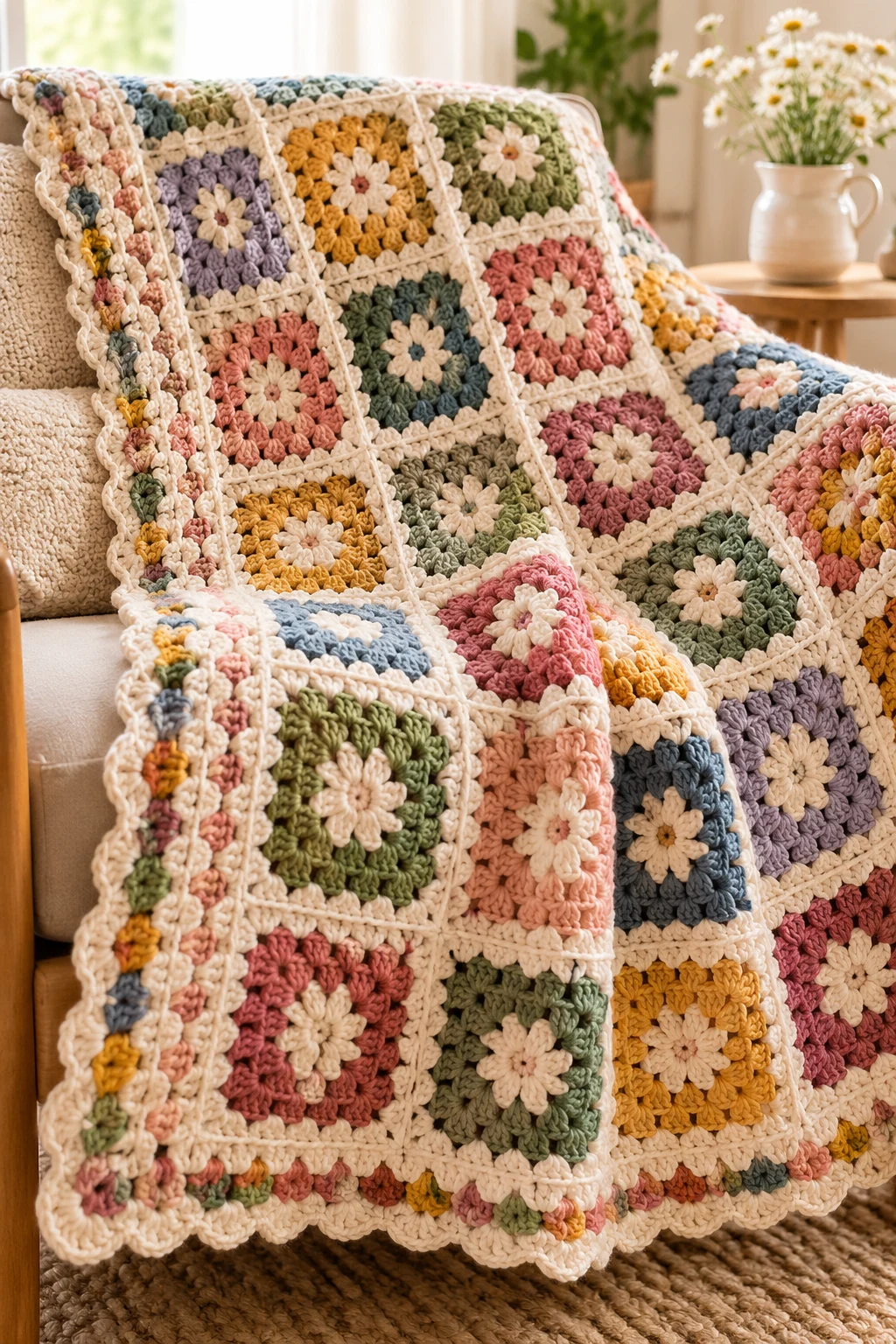 Cozy Crochet Granny Square Blanket — Crochet DIY Tutorial style outfit
