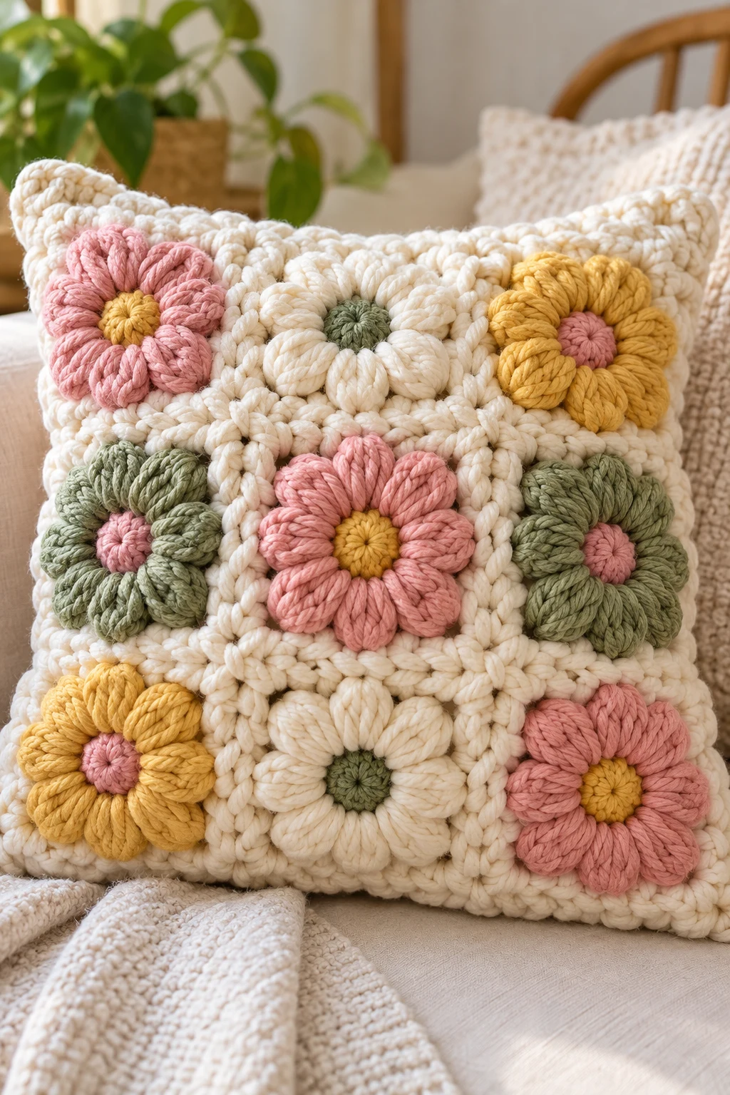 The Chunky Crochet Pillow Cover — crochet downtown style outfit