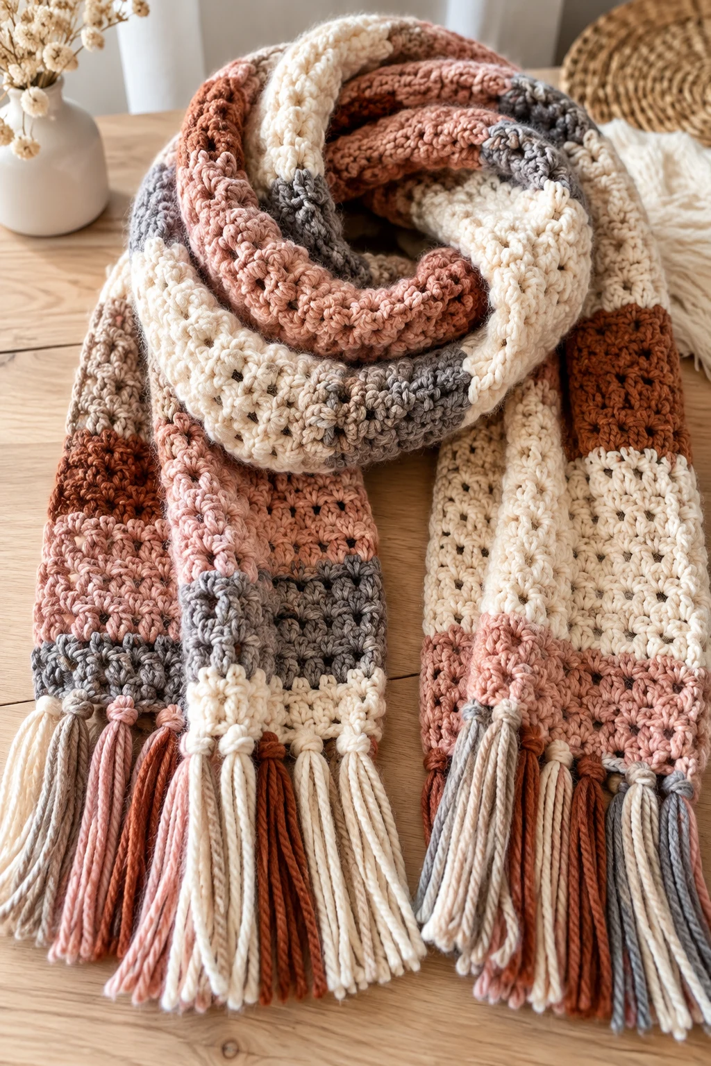 The Oversized City Scarf — crochet downtown style outfit