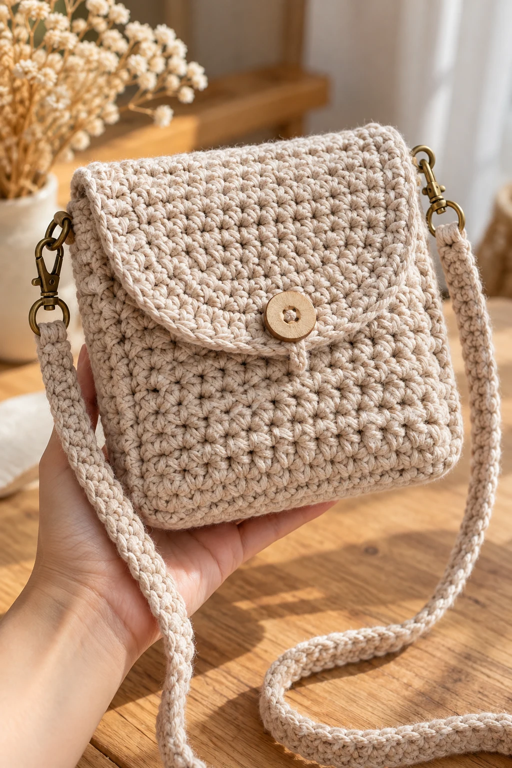 The Mini Crochet Crossbody Bag — crochet downtown style outfit