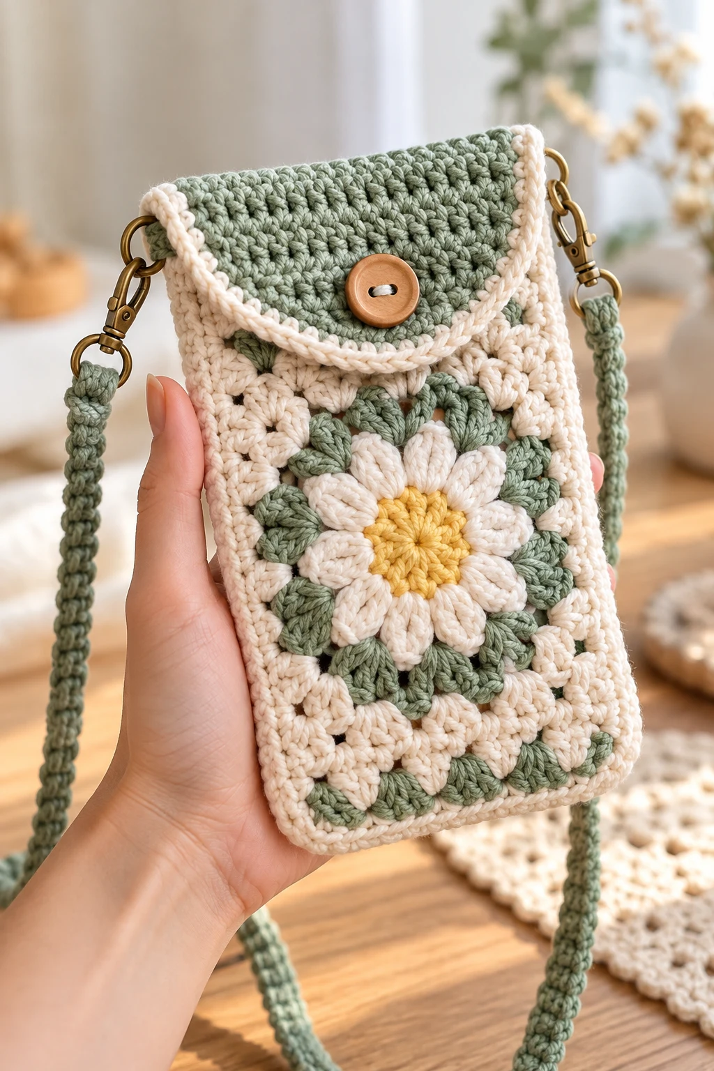 The Cozy Crochet Phone Pouch — crochet downtown style outfit