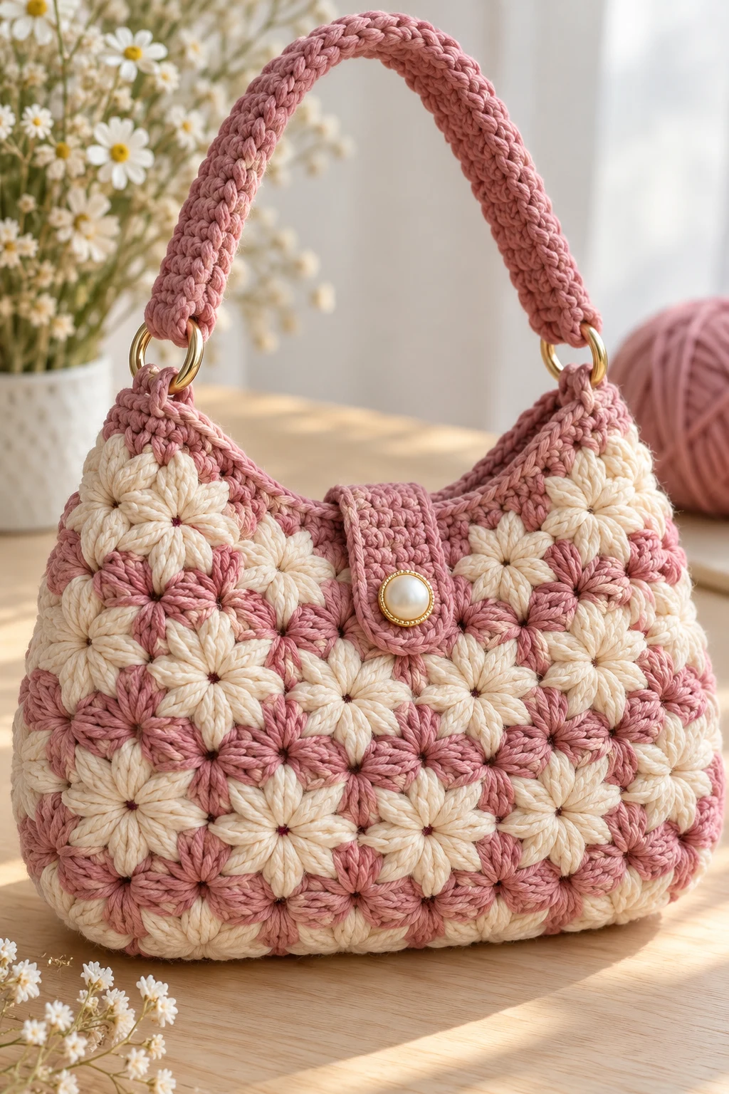 Textured Star Stitch Crochet Purse — crochet easy bag style outfit