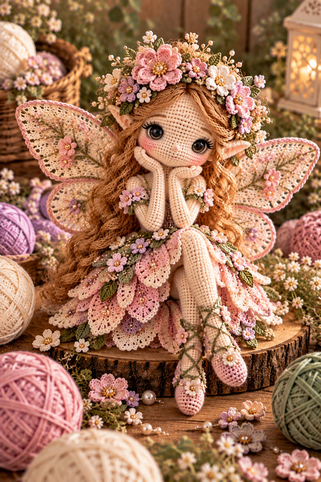 Crochet Fairy With a Flower Crown — crochet fairy style outfit