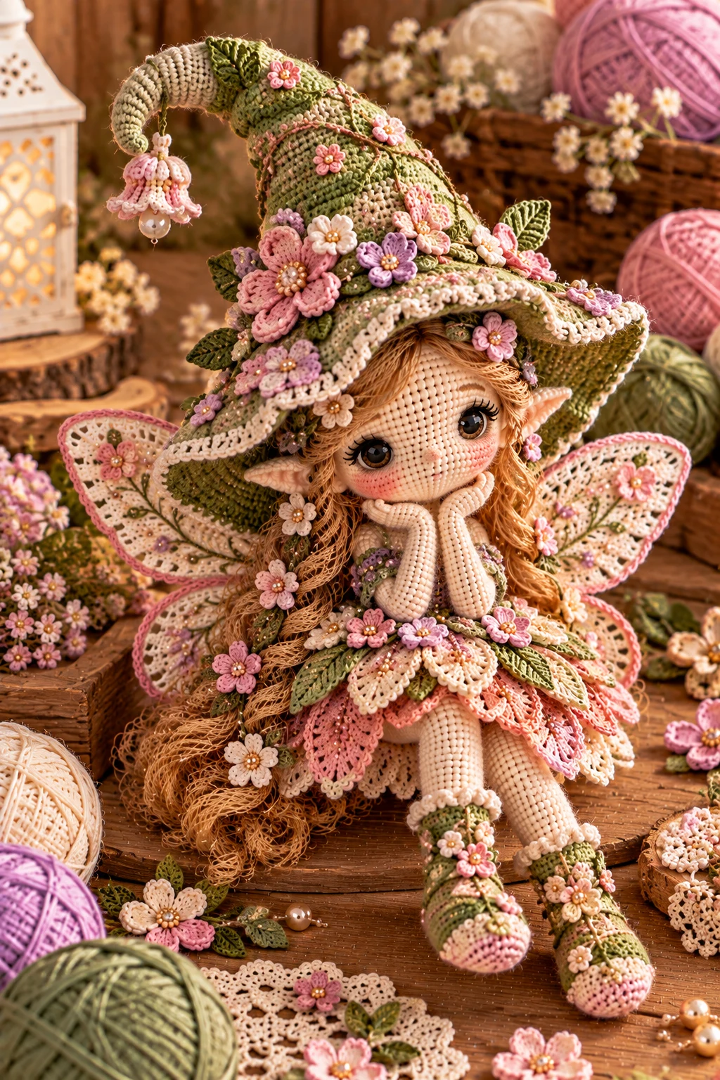 Crochet Fairy Hat Character — crochet fairy style outfit