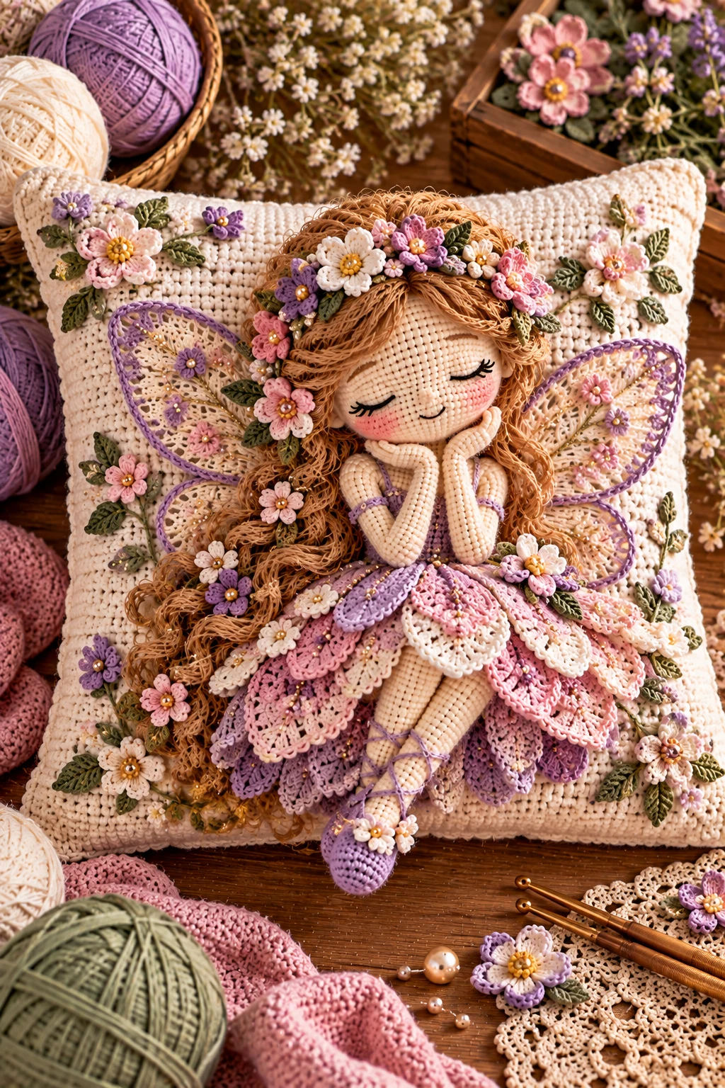 Crochet Fairy Pillow — crochet fairy style outfit