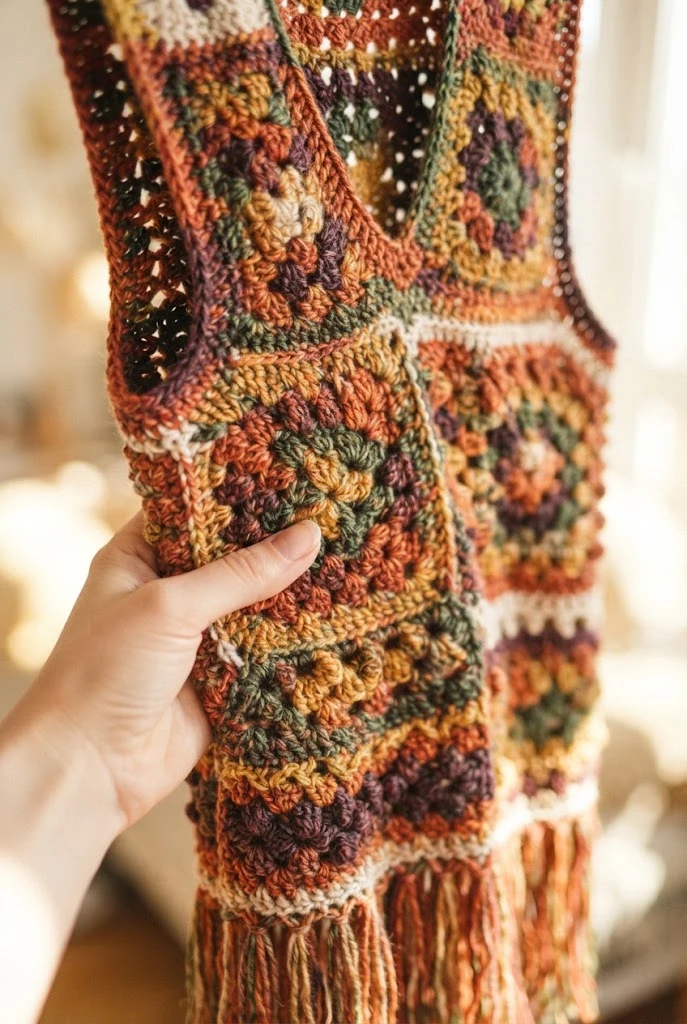 Sunset Bohemian Festival Layer — crochet fall clothing style outfit