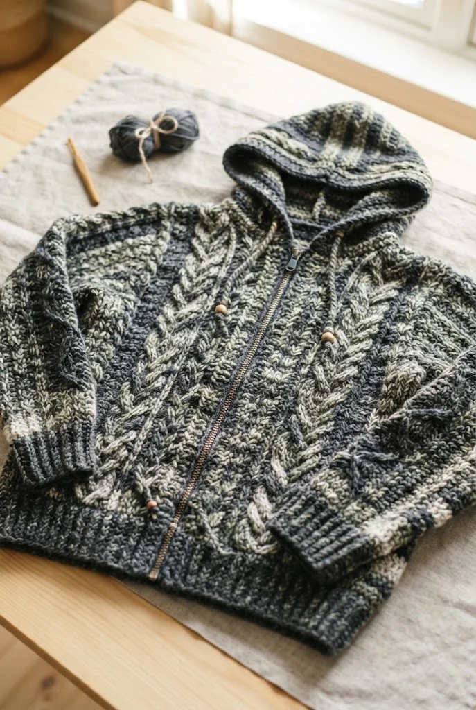 Desert Wanderer Explorer Wrap — crochet fall clothing style outfit