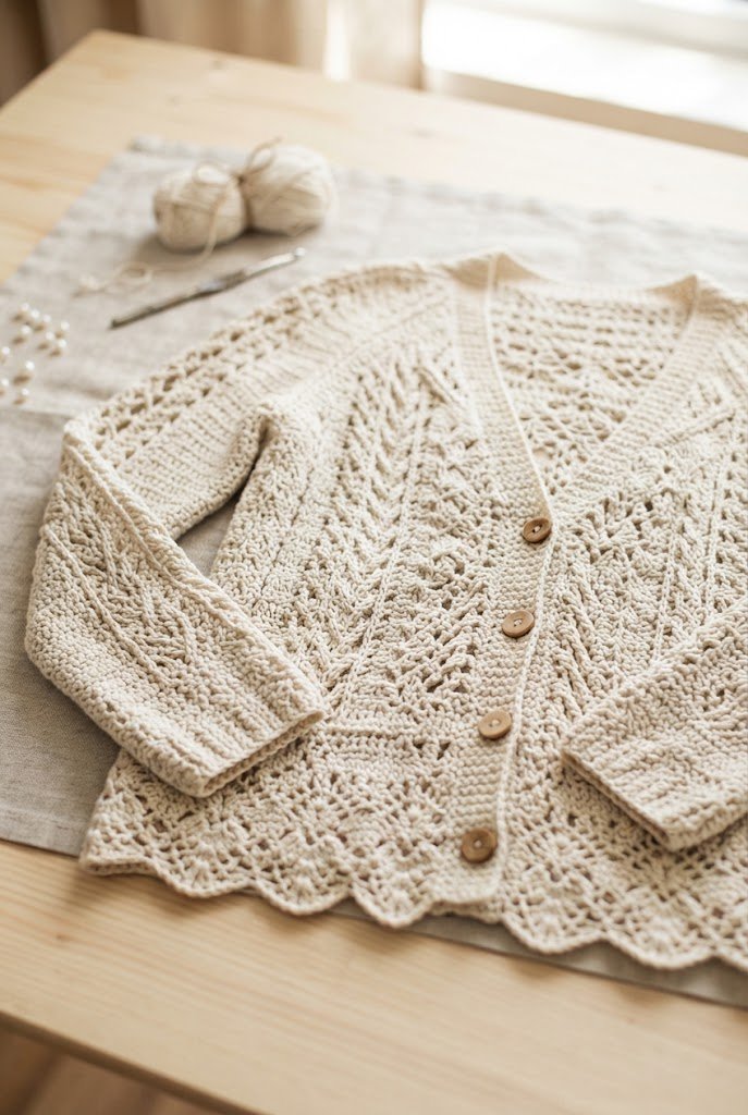 Sweet Springtime Pastels Fall Transition Sweater — crochet fall clothing style outfit
