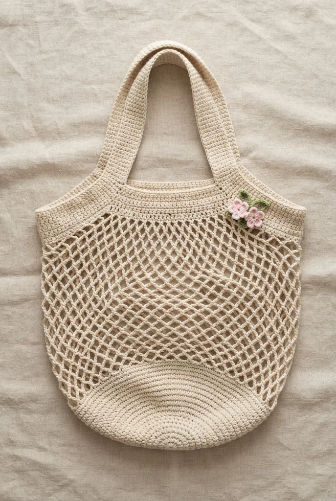 Wide-Strap Ergonomic Market Bag — crochet farmers market bag