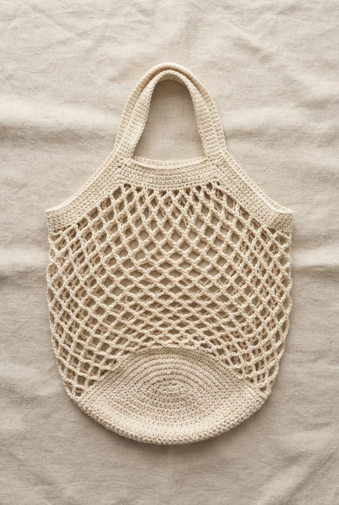 Stretchy Market Net Bag — crochet farmers market bag