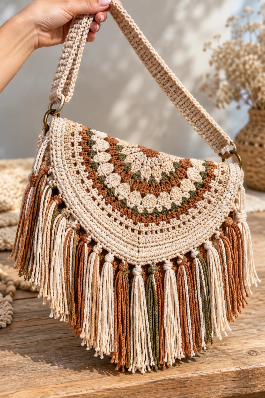 The Boho Crochet Fringe Bag — crochet fashion