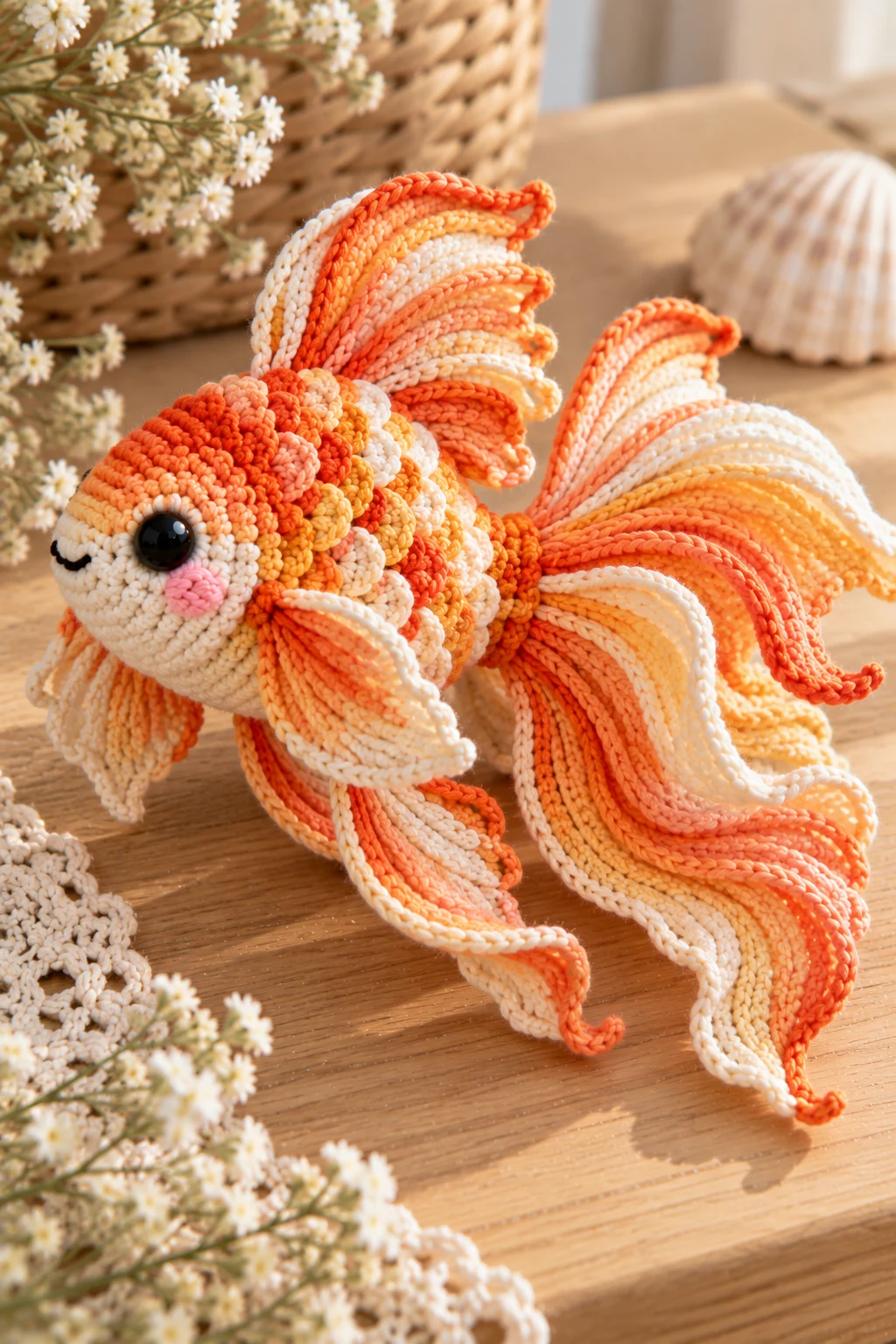 Crochet Fish With Long Flowing Fins — crochet fish style outfit
