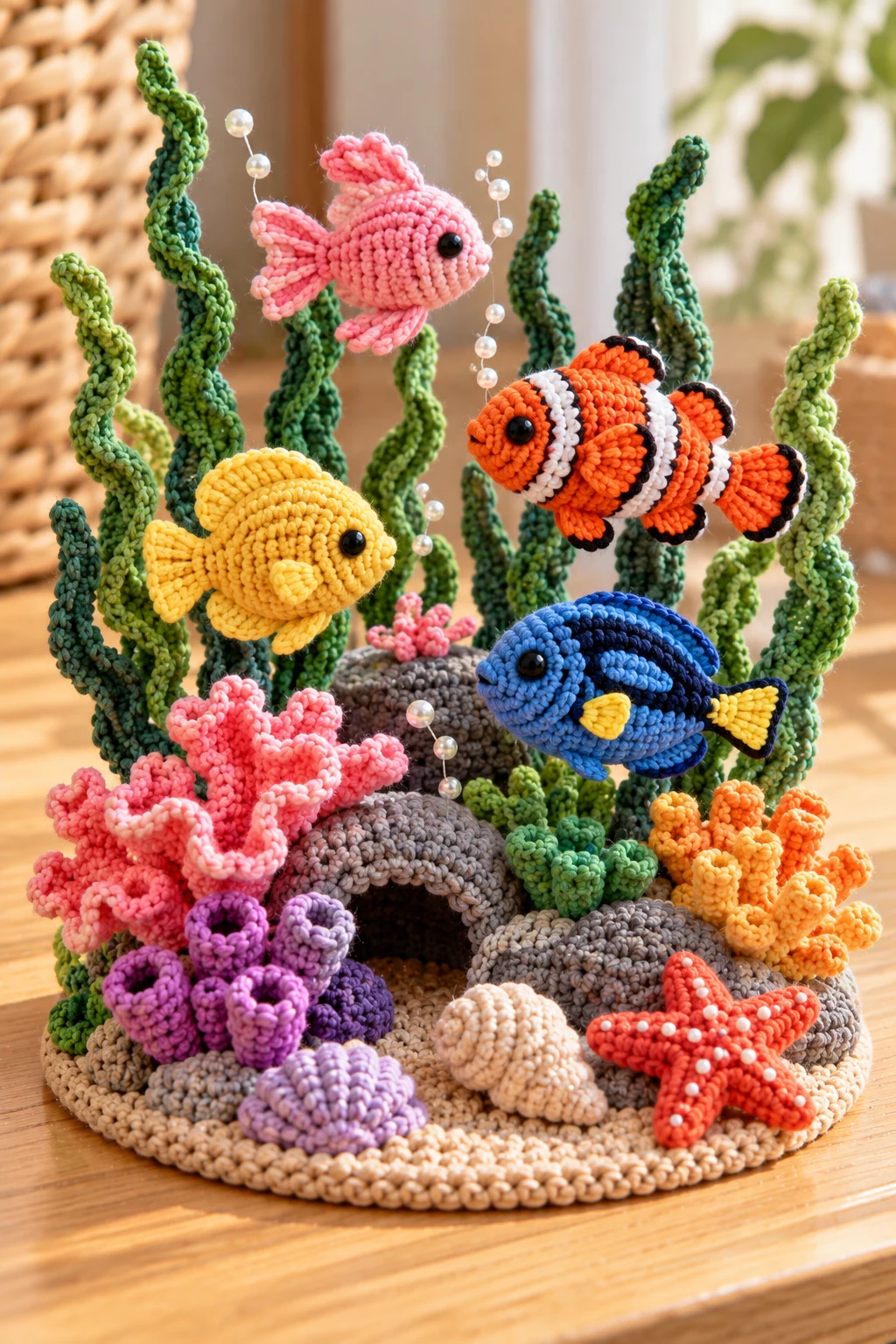 Crochet Fish Tank Decorations — crochet fish style outfit