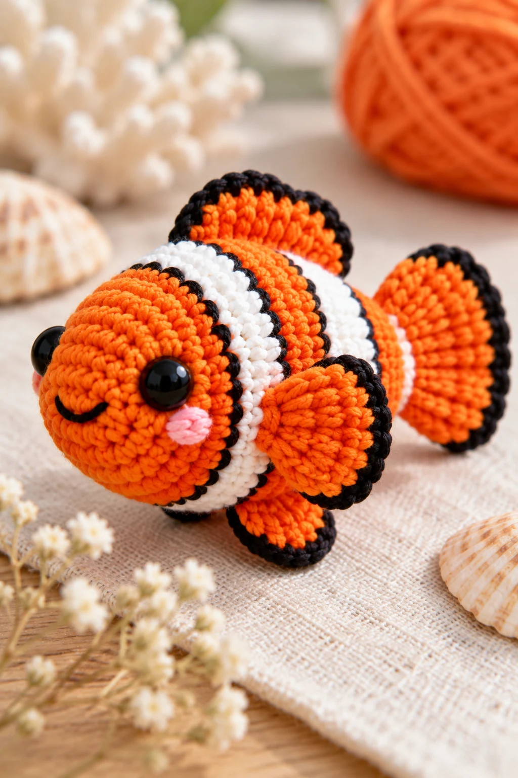 Tiny Crochet Clownfish — crochet fish style outfit
