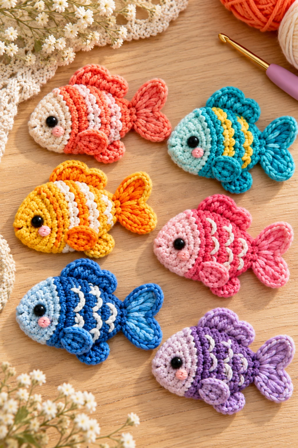 Crochet Fish Appliqué — crochet fish style outfit