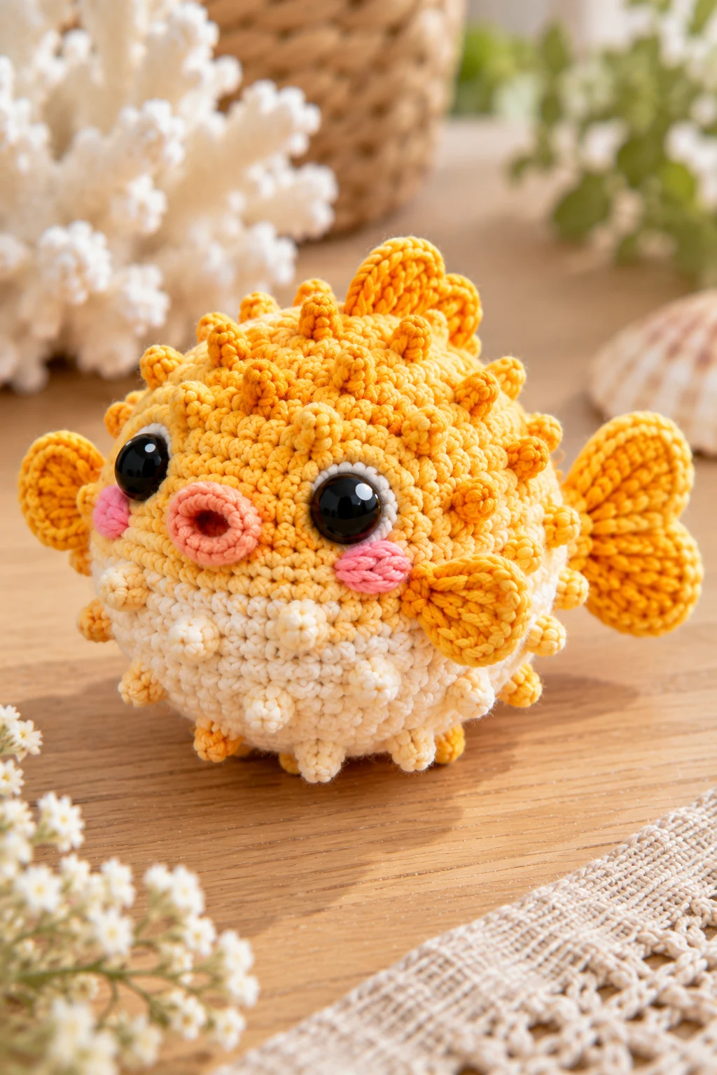 Pufferfish Crochet Amigurumi — crochet fish style outfit