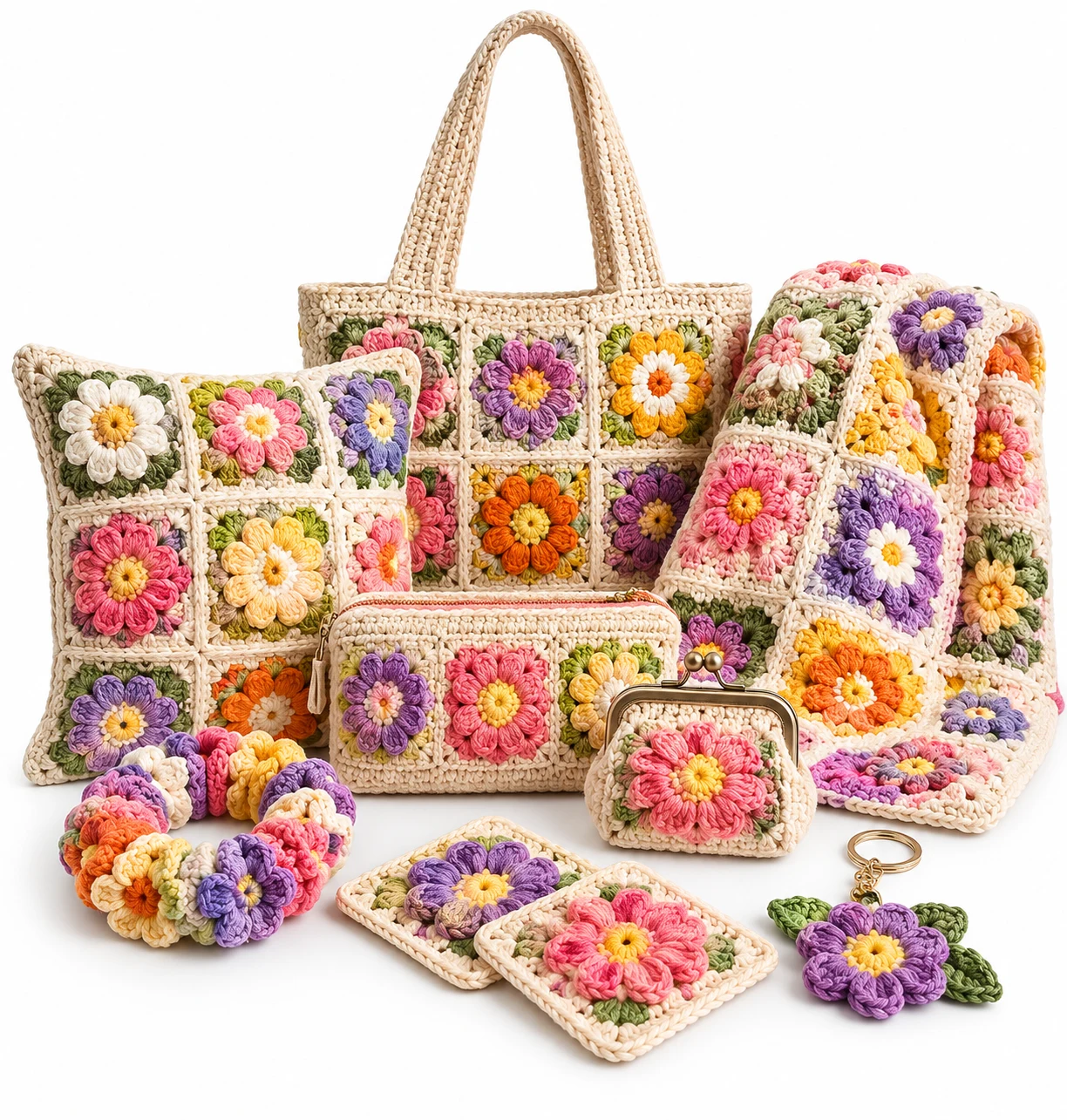 Shop: crochet flower granny square pattern gift ideas