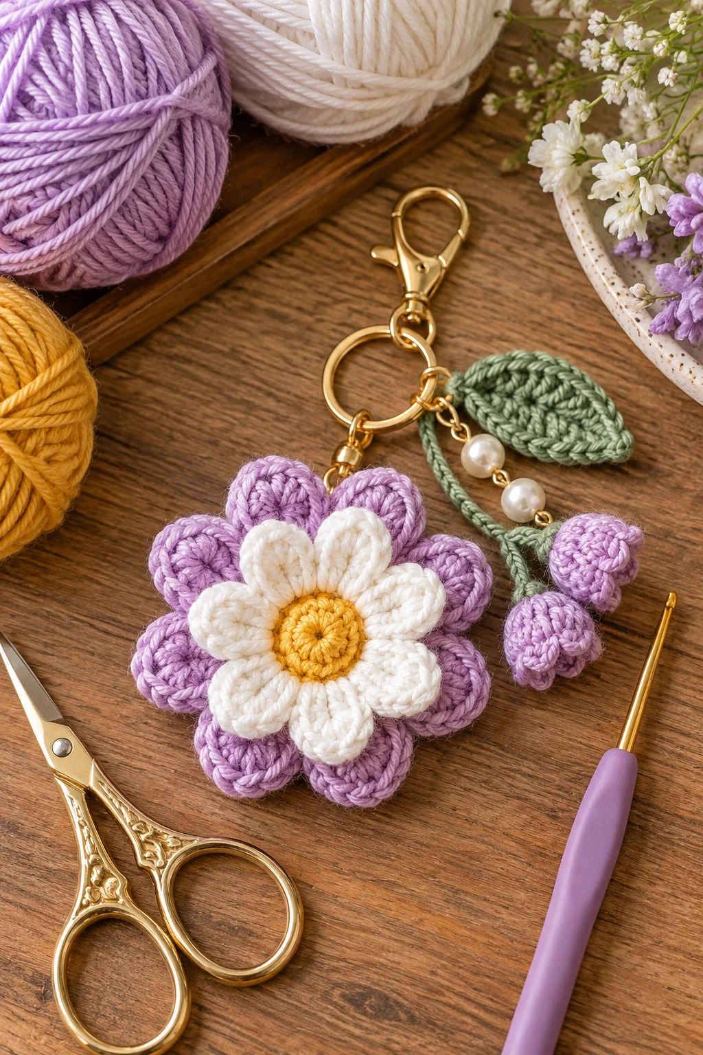 crochet flower keychain tutorial — Outfit 13 — crochet flower keychain tutorial style outfit