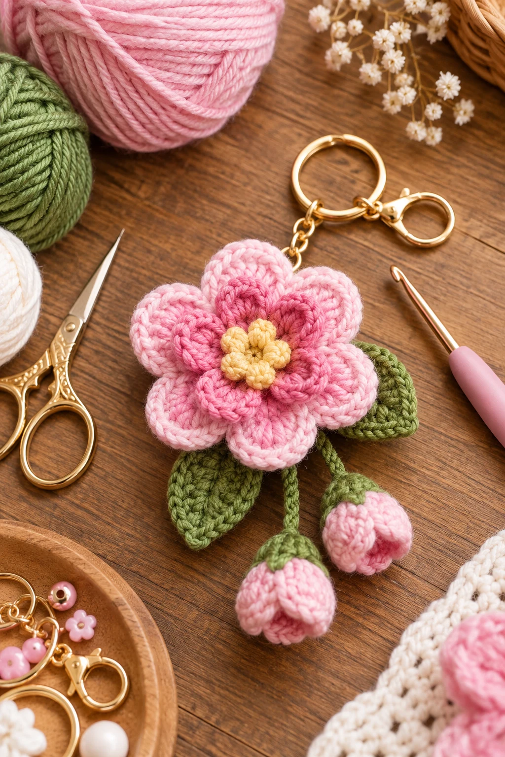 crochet flower keychain tutorial — Outfit 15 — crochet flower keychain tutorial style outfit